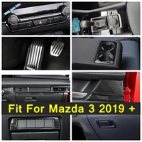 black interior for mazda 3 2019 2022 door handle bowl air condition cup holder ac vent outlet head lights cover trim