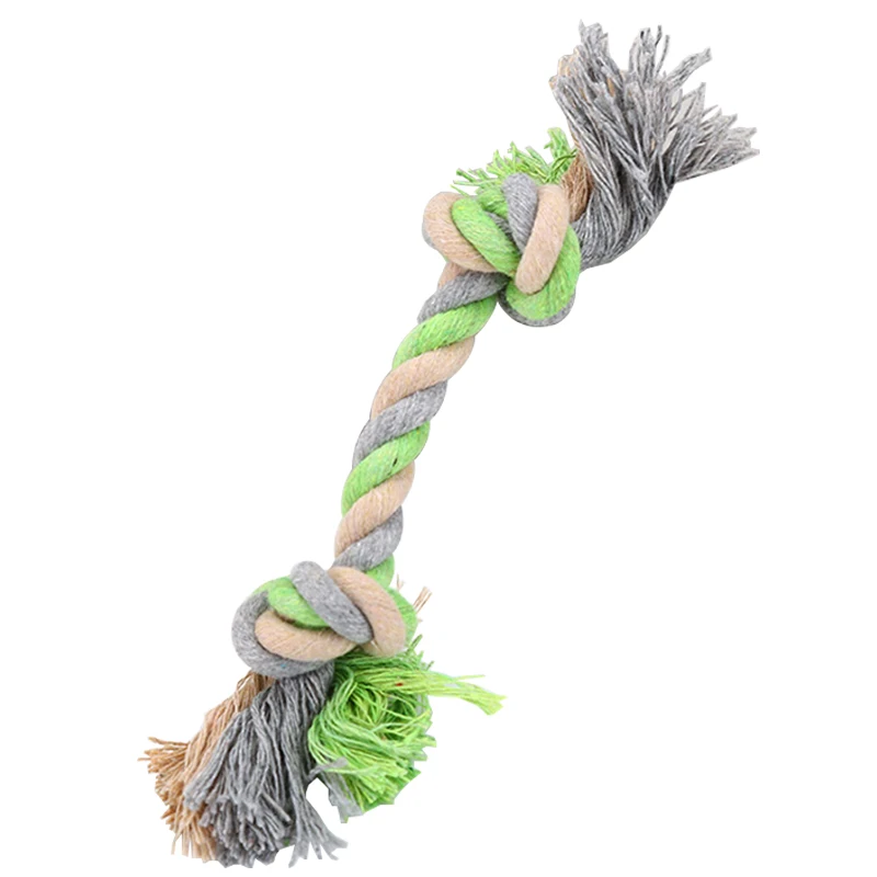 

1pcs Pet Dog Puppy three-strand rope Cotton Chew knot Interactive toys pet supplies Clean teeth Durable Pet molar toy