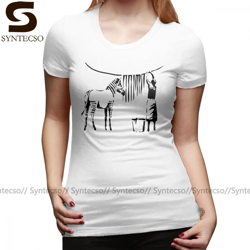 Я крутая футболка Бэнкси Зебра Летняя с коротким рукавом женская Фиолетовый Kawaii