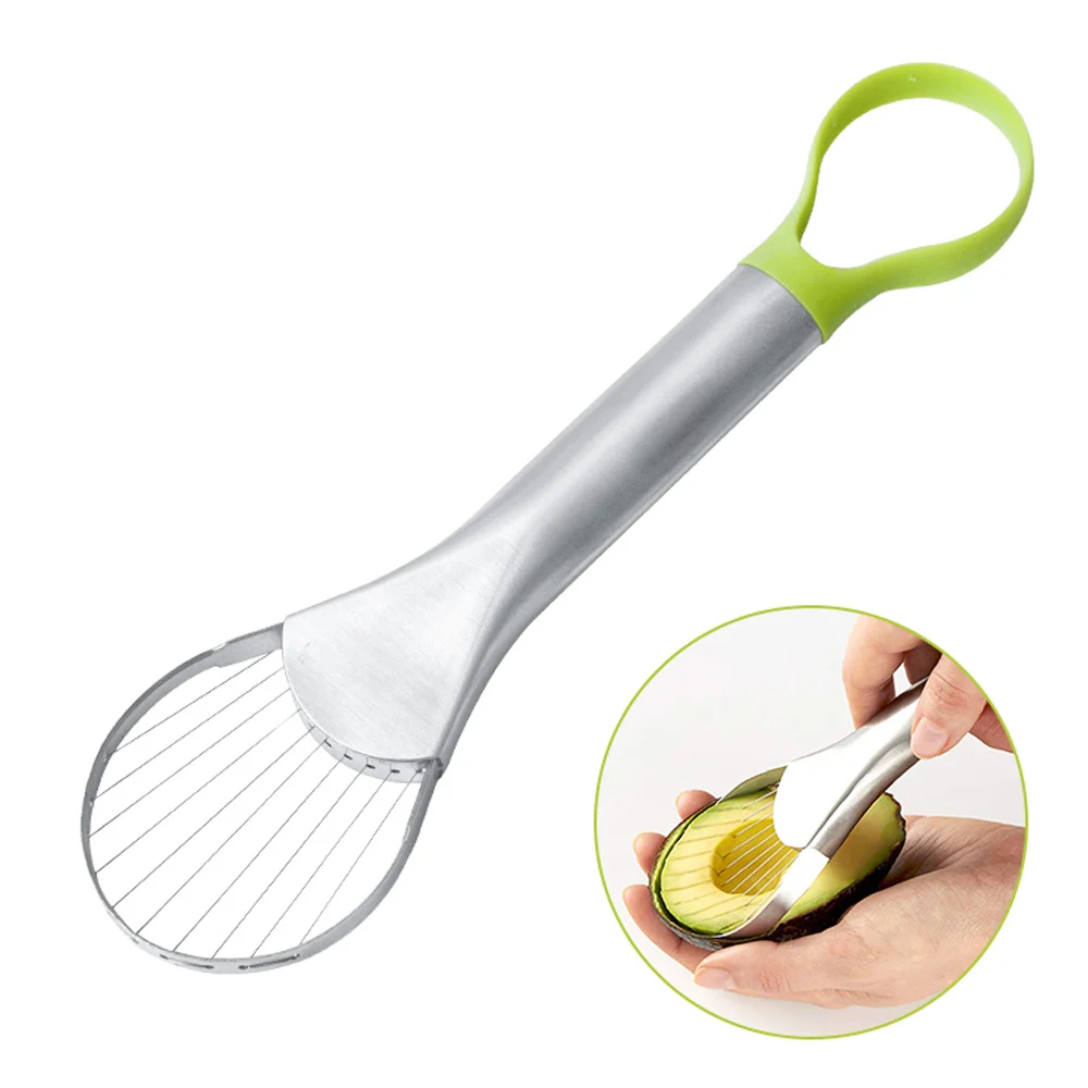 

Multifunctional 2 In 1 Avocado Cutter Fruits Slicer Peeler Scoop Slices Knife Fruit Divider Vegetable Shredder Kitchen Tool