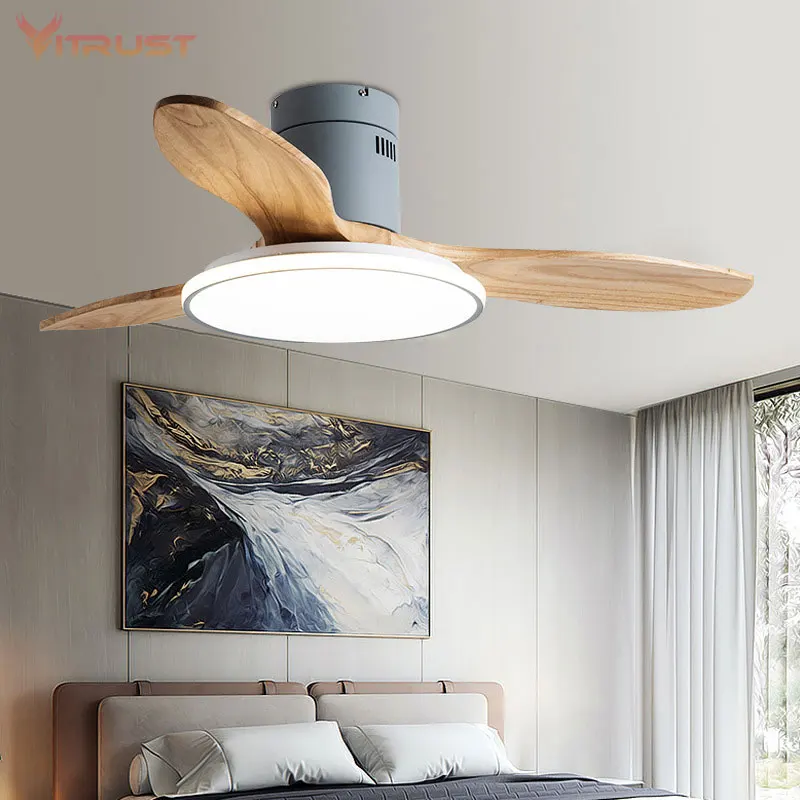 Креативный потолочный вентилятор из натуральной кожи с пультом дистанционного