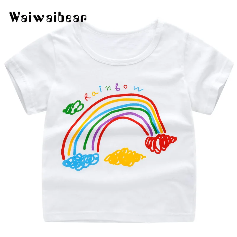 Летняя футболка в полоску с рисунком для маленьких мальчиков футболки динозавра