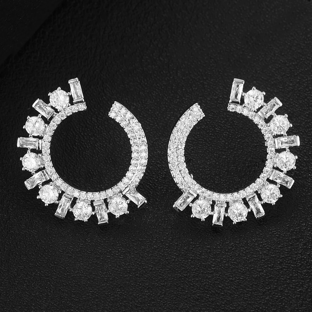 GODKI Danity Stud Earring For Women Wedding Fashion Flow Cubic Zirconia Brincos boucle d'oreille 2020 Trendy Bohemia Jewelry HOT |