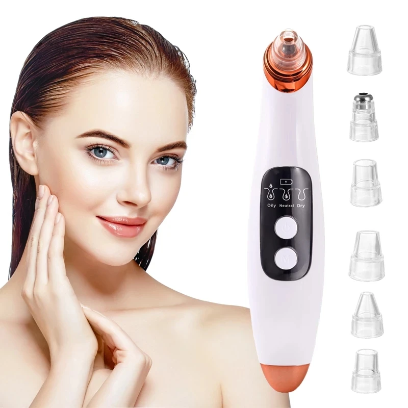 

Electric Blackhead Acne Removal Vacuum Suction Facial Pores Deep Cleansing of Dark Spots and Cuticles USB Rechargeable Portable