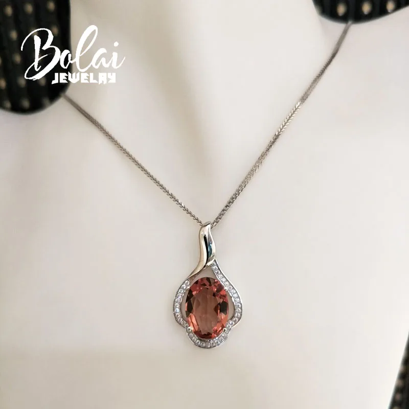Bolaijewelry, zultanite изменение цвета 10*14 мм драгоценный камень кулон 925 серебро, созданное изменение цвета, модные украшения для девочек