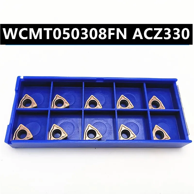 Набор токарных фрез WCMT050308FN поворотные твердосплавные вставки 10 шт | Инструменты