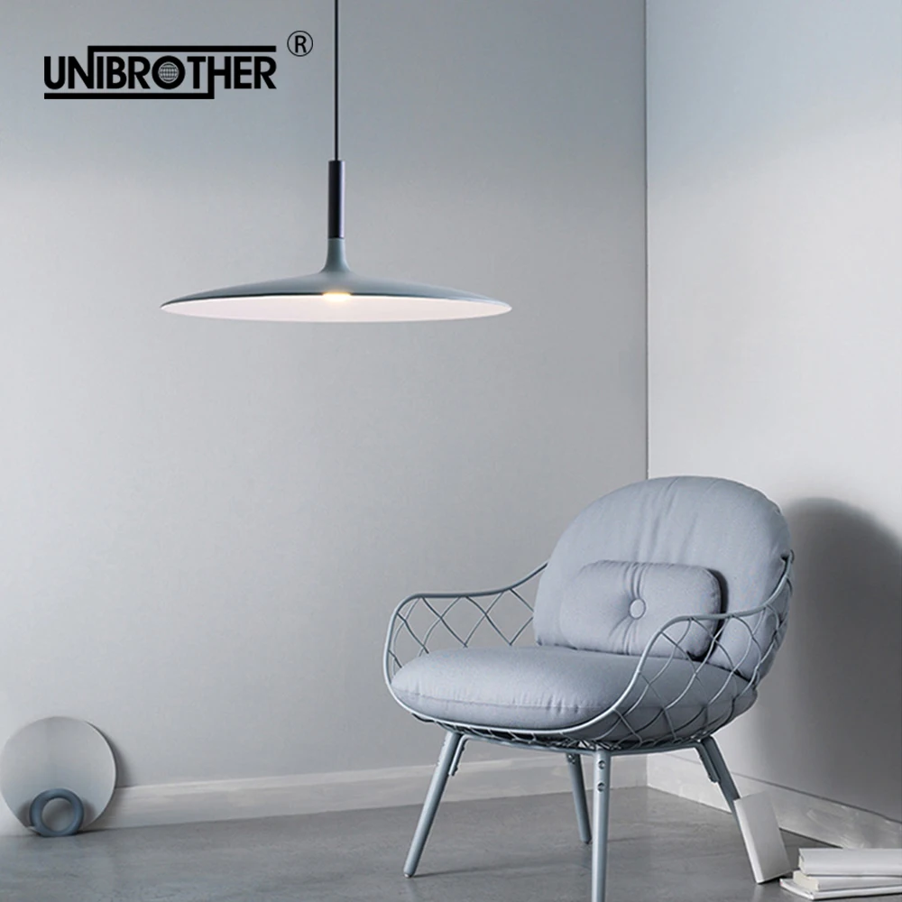 Светодиодный подвесной светильник с блюдцем цементный скандинавский Ретро для