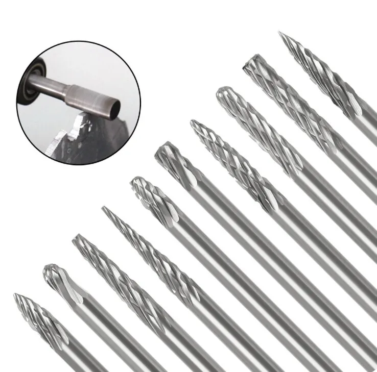 

10pcs Grinding Head Drill Bit 3x3mm Grinding Head Drill Bits Engraving