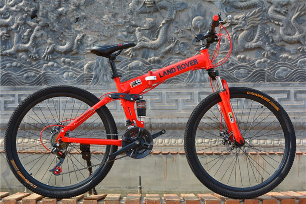 Горный велосипед складной 26 дюймов 24 скоростной двойной дисковый тормоз