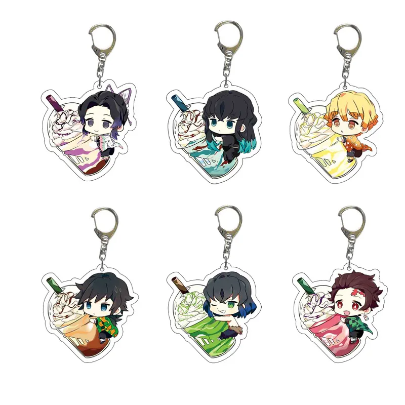 

Anime Demon Slayer Keychain Womens Tanjirou Kamado Nezuko Tomioka Giyuu Kimetsu No Yaiba Acrylic Key Chain Cute Funny Cartoon