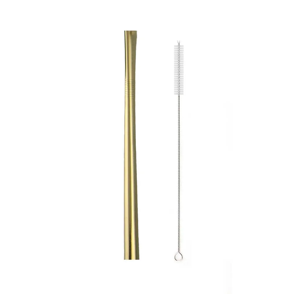 12mm Up Gold 1/4/8 шт. мульти металлическая соломинка комплект многоразовые соломы 304 Нержавеющая сталь соломинки с кистью экологически-безопасные соломинки для кружек 20/30 унций - Цвет: 12mm Up Gold