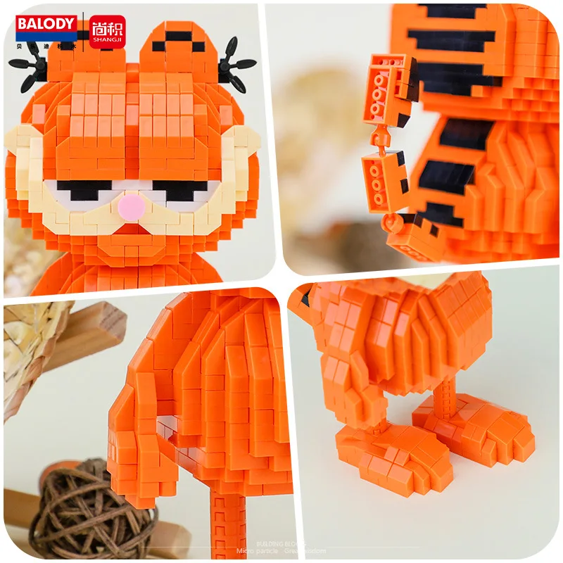 

Balody Moive Series 1032pcs+ Garfield Diamond Building Block Cat Figures Model Mirco Bricks for Children Mini Block Toys