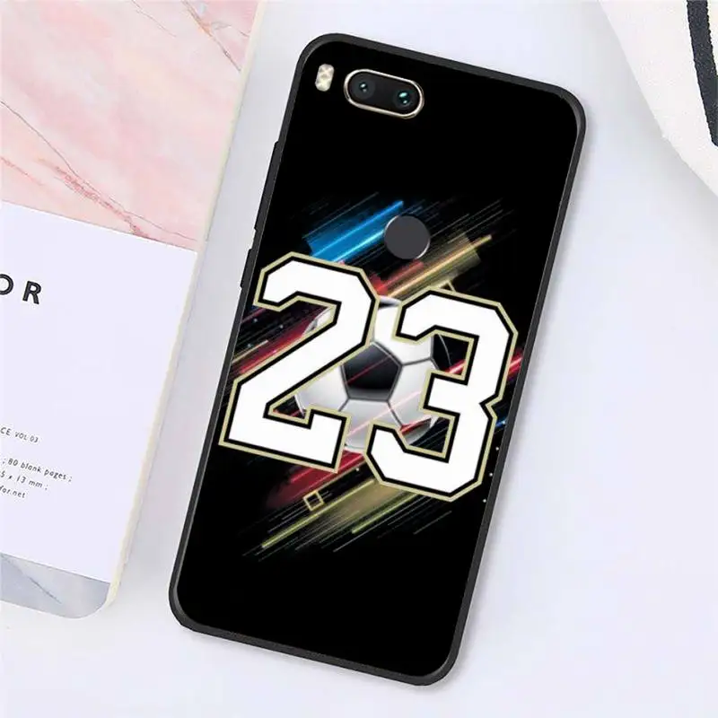 

Football Lucky number pattern Phone Case For Xiaomi Redmi note 7 8 9 t max3 s 10 pro lite Luxury brand shell funda coque