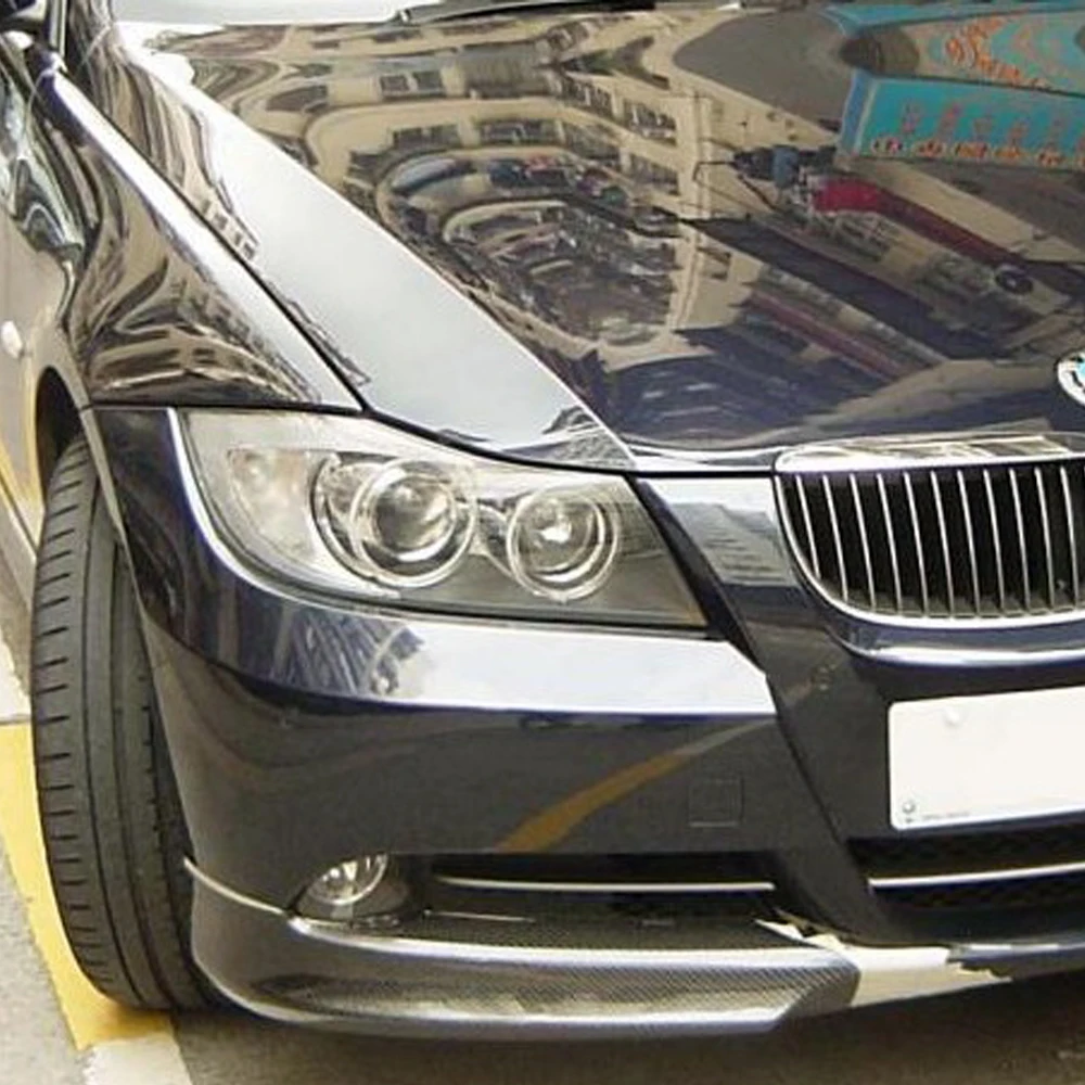 E90 углеродное волокно Комплект переднего кузова разветвитель чехол в виде