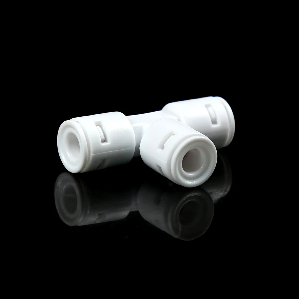 

2pcs/lot Quick Connect Push Fit RO Water purifier Reverse Osmosis machine Water Filter Parts 1/4"x1/4"x1/4" Tube 3-way Union Tee