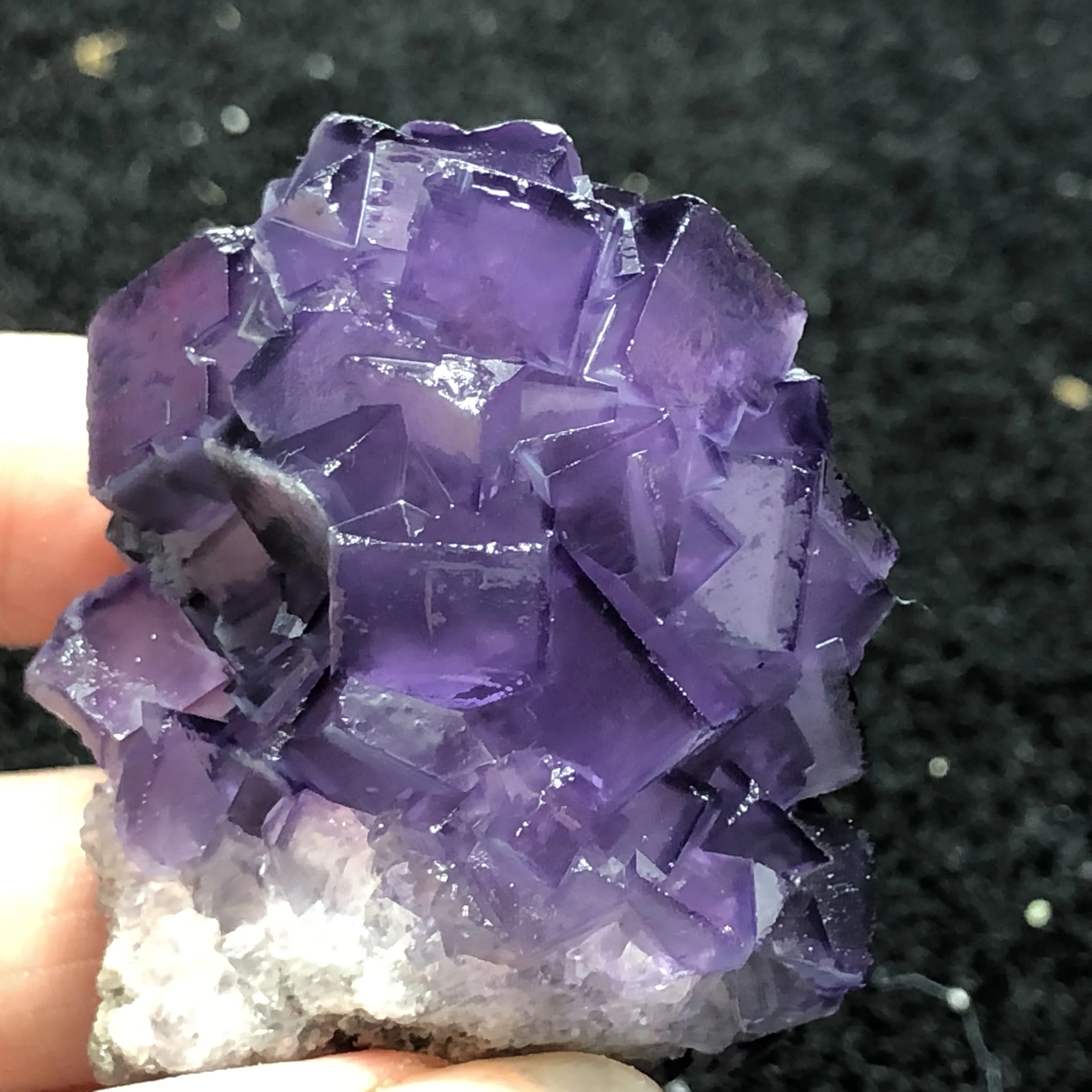

59.6Natural rare purple fluorite cluster mineral teaching specimen CRYSTAL HEALING CRYSTAL QUARTZ GEM home decoration