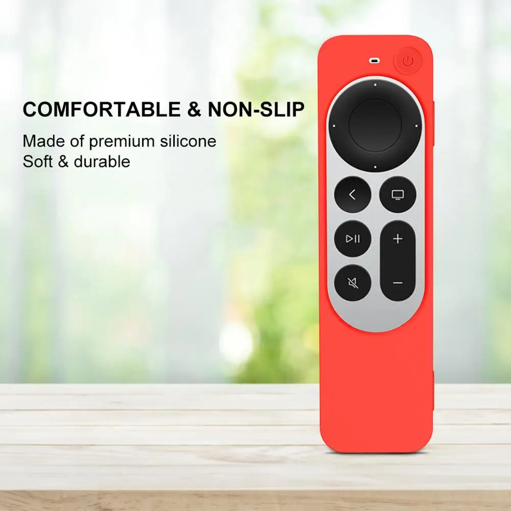 

Silicone Remote Protective Shell For Apple TV 4K Siri Remote 2021 Anti-Slip Shockproof Soft Case Cover Remote Protective Case