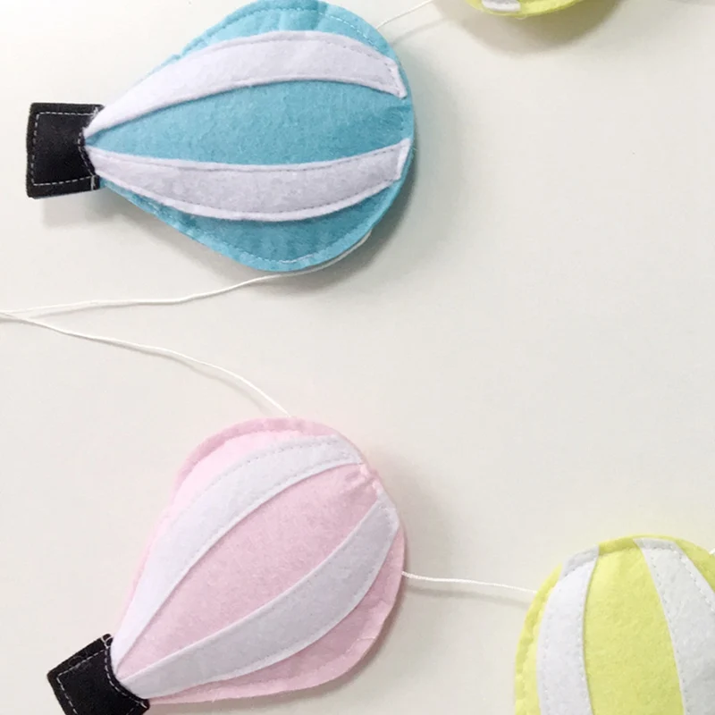 Мультяшная Детская комната украшения воздушный шар дома гирлянда фетр дети