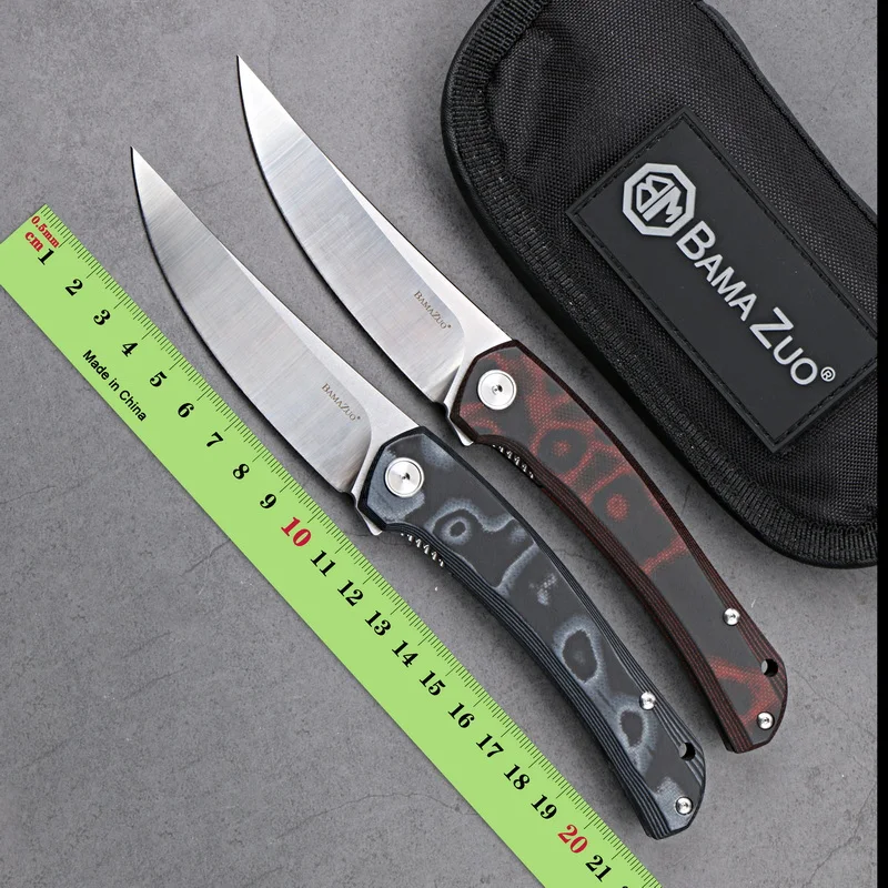 BAMAZUO YX641 Folding Knife 14C28N Blade Steel G10 Handle Outdoor Camping Hunting Survival Pocket Cycling Kitchen fruit EDC Tool