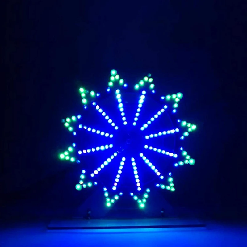 DIY LED Ferris Wheel Colorful Flash Plug-in Kit for Electric Rotating with 12X12 Dot Design | Дом и сад