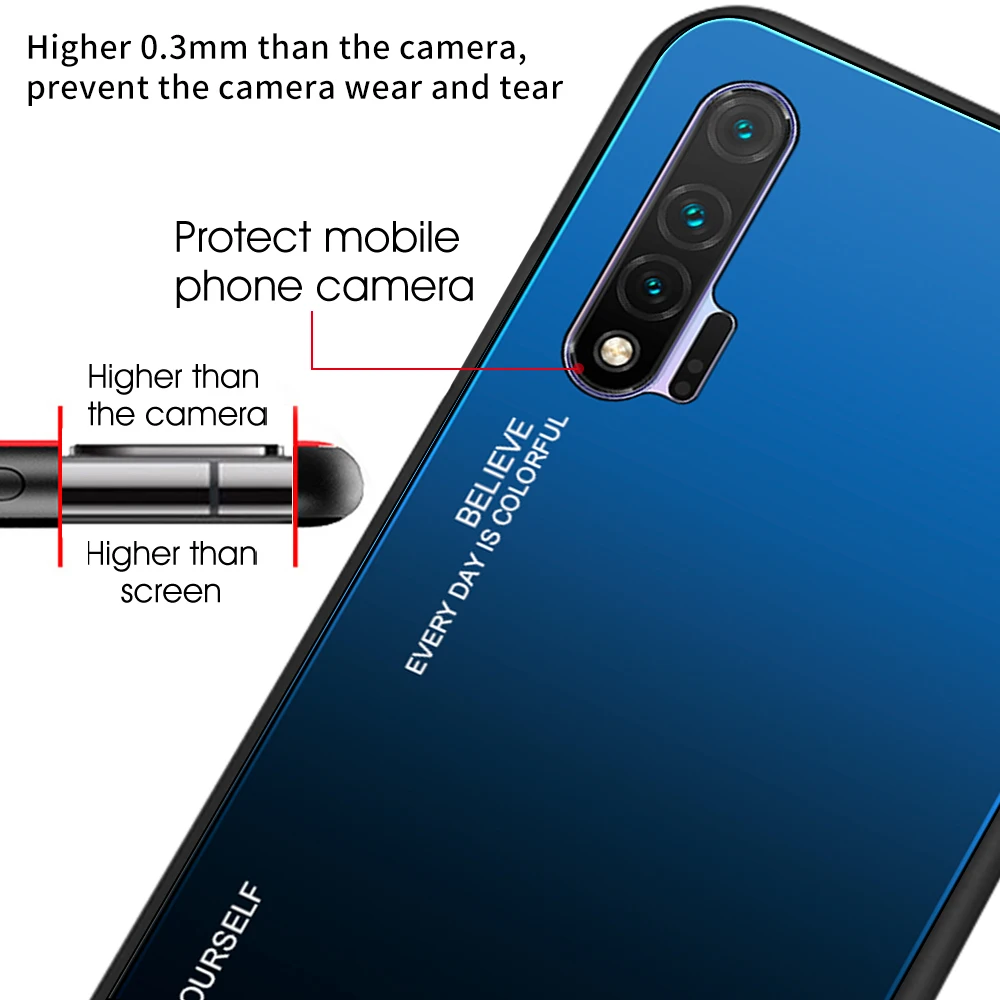 Для huawei Nova 5T 5Z 5i 5 Pro Чехол чехол из закаленного стекла для телефона 6 6e 3 3i 4 4e 3e