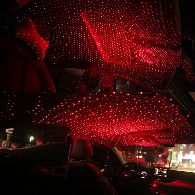 

Car Interior Modification Atmosphere Lamp Car Ceiling Decoration Lamp Led Gypsophila With Rotating Starry Sky Vehicle Projection