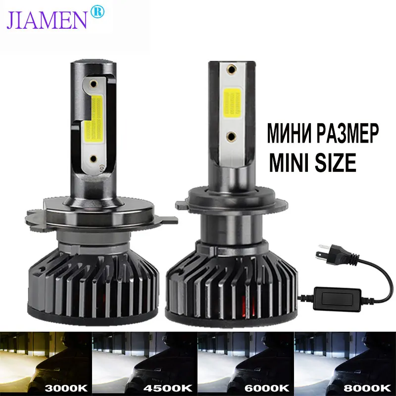 

FUXUAN со светодиодными кристаллами для автомобильных фар H4 H7 светодиодный 3000K 4300K 6500K 8000K H1 H3 H8 H9 H11 9005 9006 HB3 HB4 880 881 9012 светодиодный лампы автомоби...