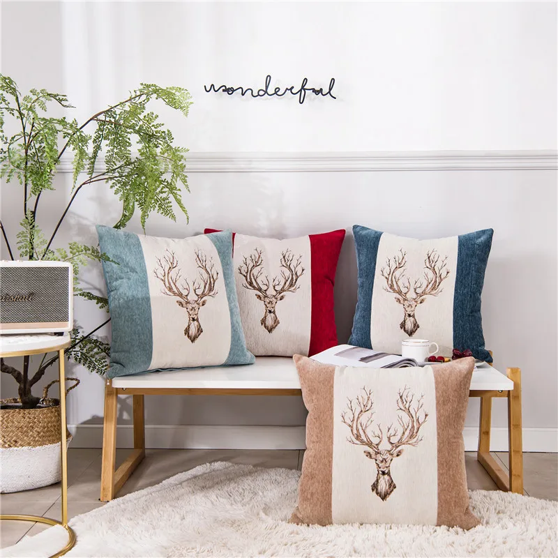 Декоративные наволочки с оленем синели 18x18 дюймов наволочка для подушки
