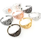 Высокое качество 18x25 мм бронзовое розовое золото яркий посеребренный браслет базовый браслет пустые результаты поднос установка кабошон камео