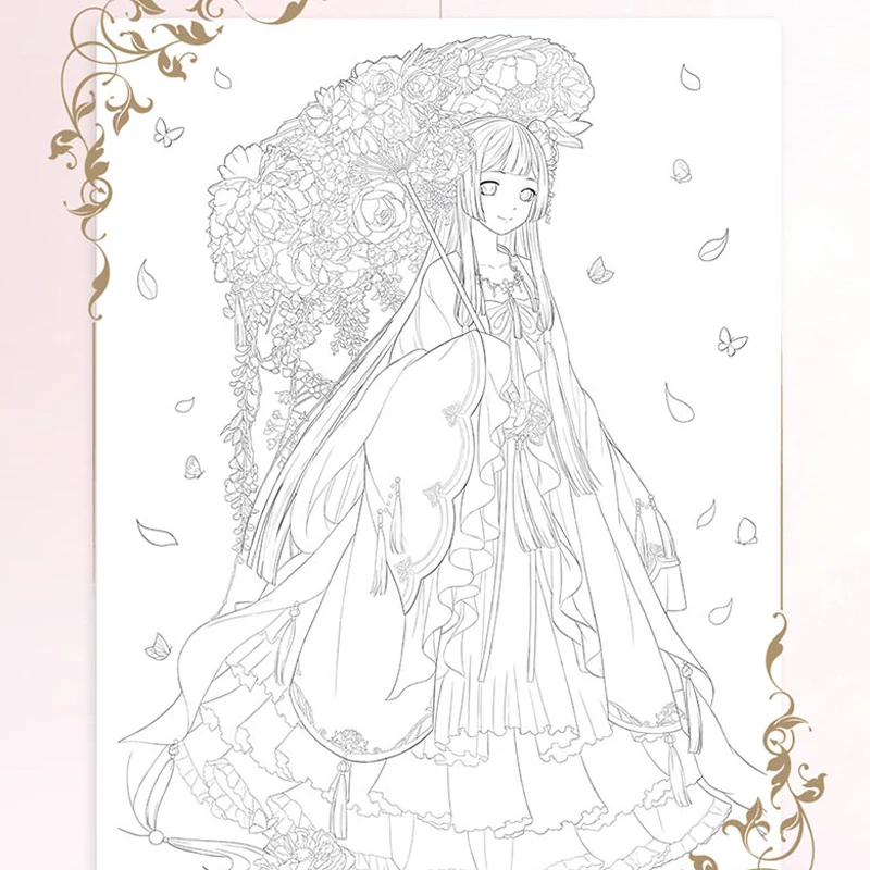 Time Traveler Miracle Nikki Dream Coloring Book Beautiful Girl Game Scene illustration Set Comic Drawing Album | Канцтовары для