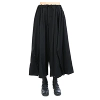 mens pant skirt casual pants wide leg pants spring and autumn new color elastic waist irregular super loose fashion large size
