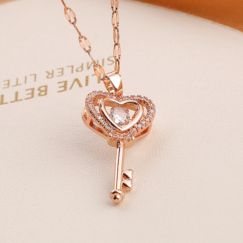 

Pendant necklace for Women's stainless steel jewelry korean fashion neck chain locket Choke link Gifts for girl free shipping