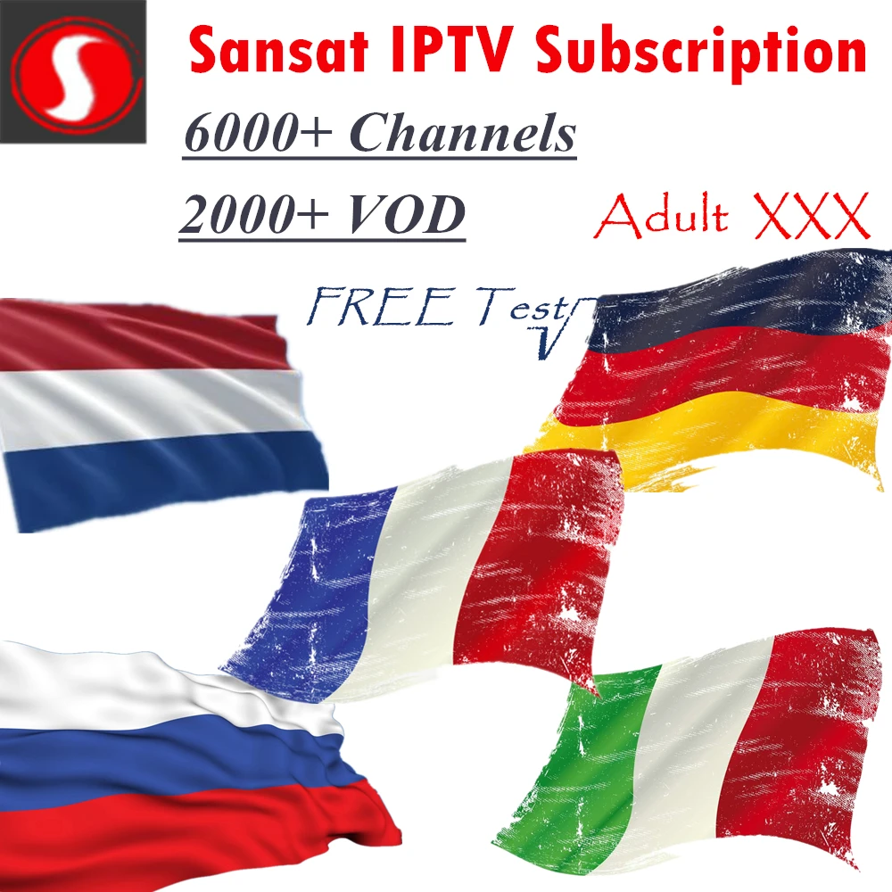 Sansat IP tv подписка smart tv Box Россия Франция Германия, Италия Европа IP tv smarters взрослый xxx Android X96mini