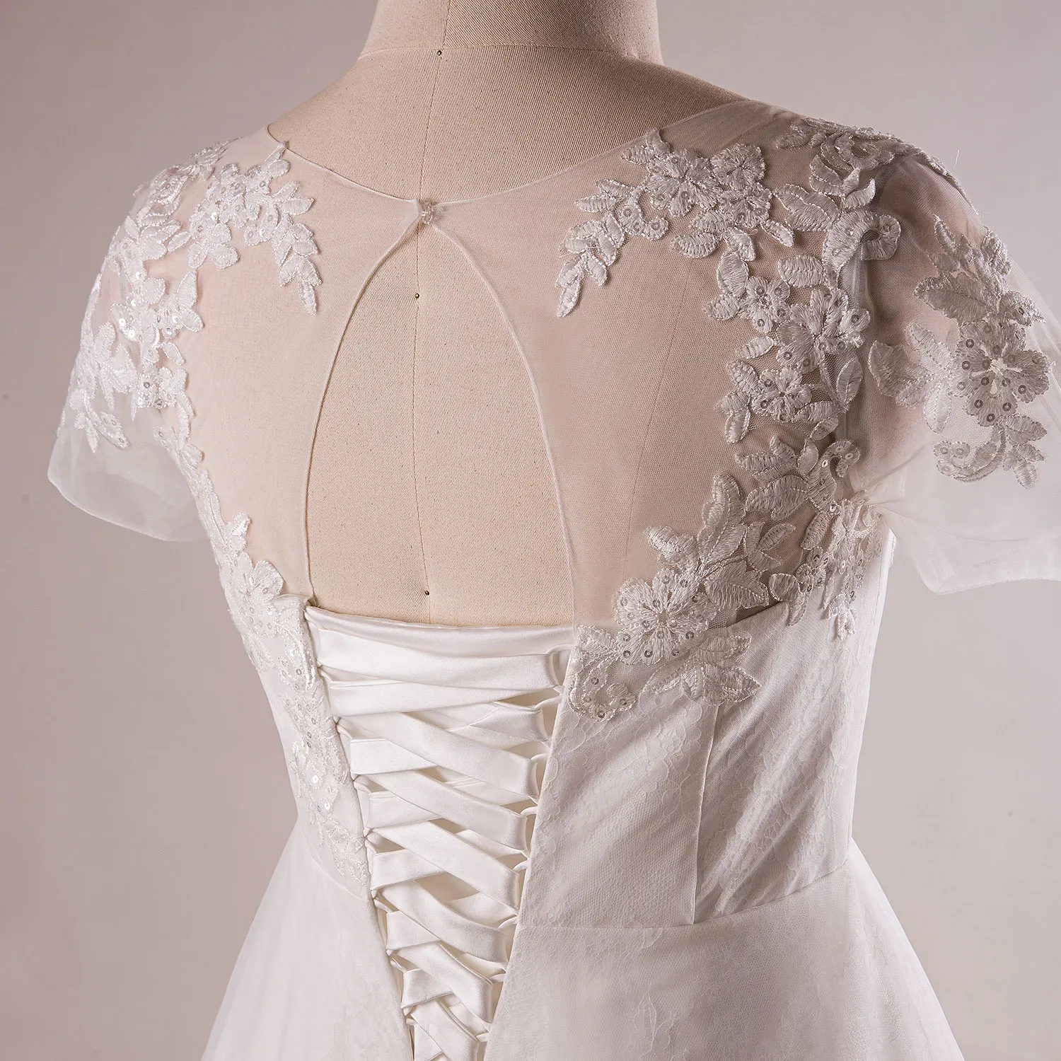 Роскошное белое Тюлевое кружевное свадебное платье размера плюс ТРАПЕЦИЕВИДНОЕ