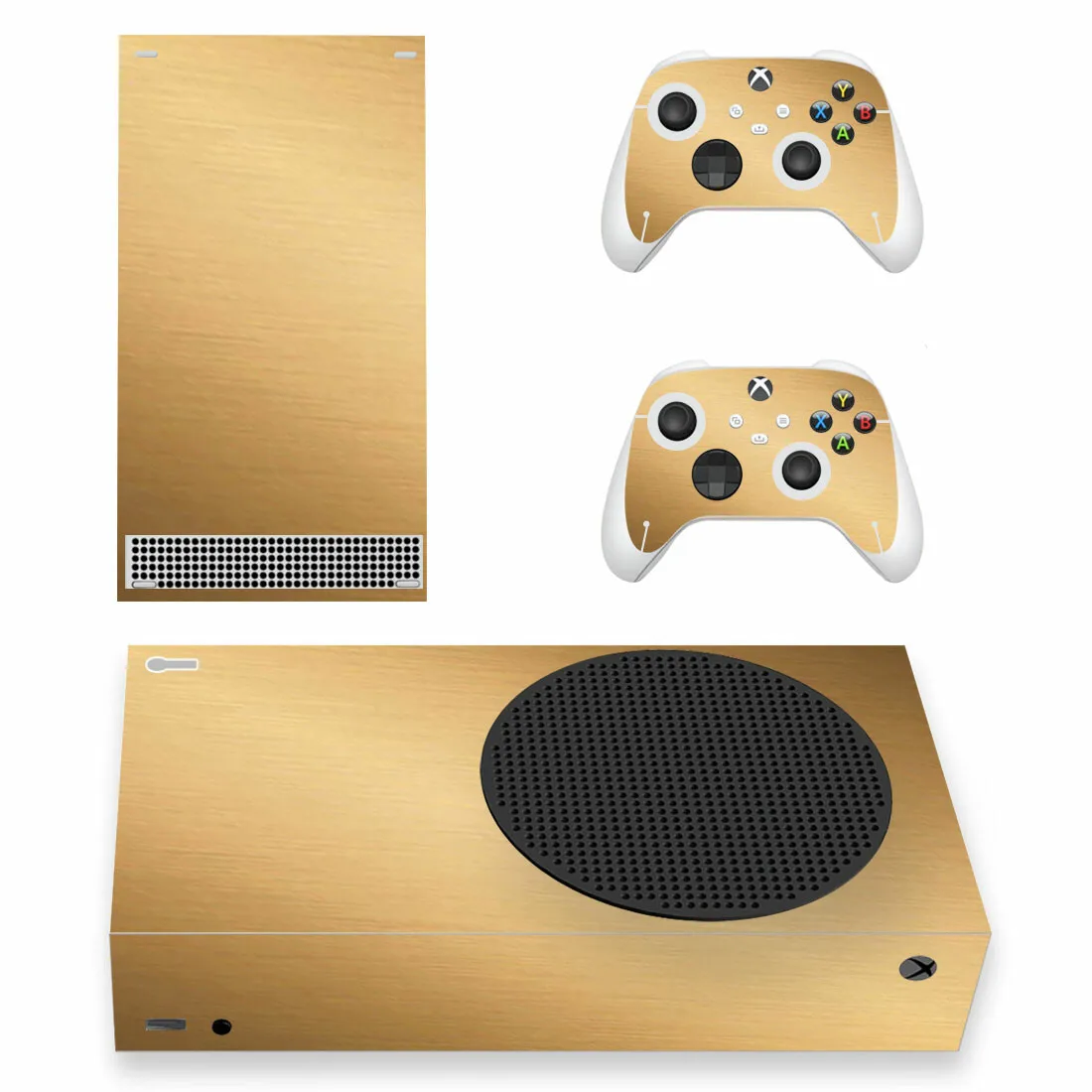 

Наклейка золотого цвета, наклейка для консоли Xbox серии S и 2 контроллера серии Xbox, тонкая виниловая наклейка