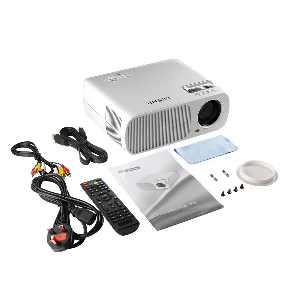 

LESHP Video Projector 2600 LM Home Cinema Support 1080P HD 3D With 5.0 Inch LCD TFT Display + Free HDMI-compatible BL20