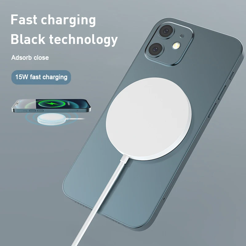 

15W Magnetic Adsorption with USB-C Wireless Charger for 12 Pro Mini Max Magsafing Wireless Charger