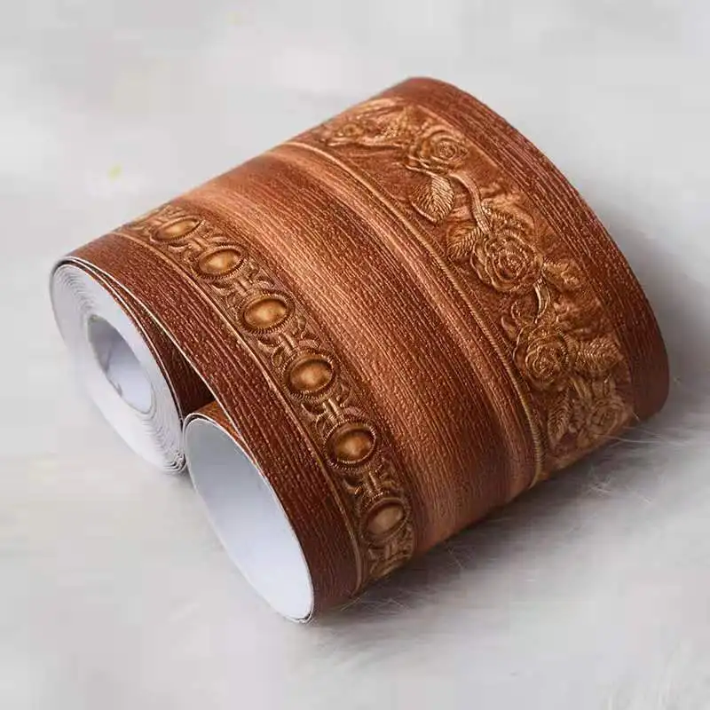 1603-light brown DIY Emboss стикер на стену s виниловый водонепроницаемый домашний декор самоклеющиеся обои для ног линия талии стикер украшения кухни - Цвет: 1603-light brown