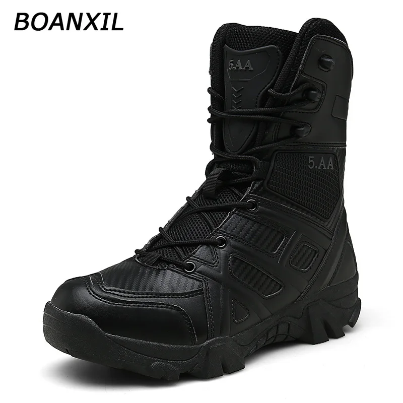 BOANXIL New Hiking Shoes Men Winter Outdoor Mens Sport Shoes Climbing Camping Men Boots Trekking Mountain Athletic Shoes
