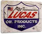 Kexle Lucas масляный логотип, гараж, автомагазин, газ, ретро рекламный Настенный декор, металлический жестяной знак 8x12 дюймов
