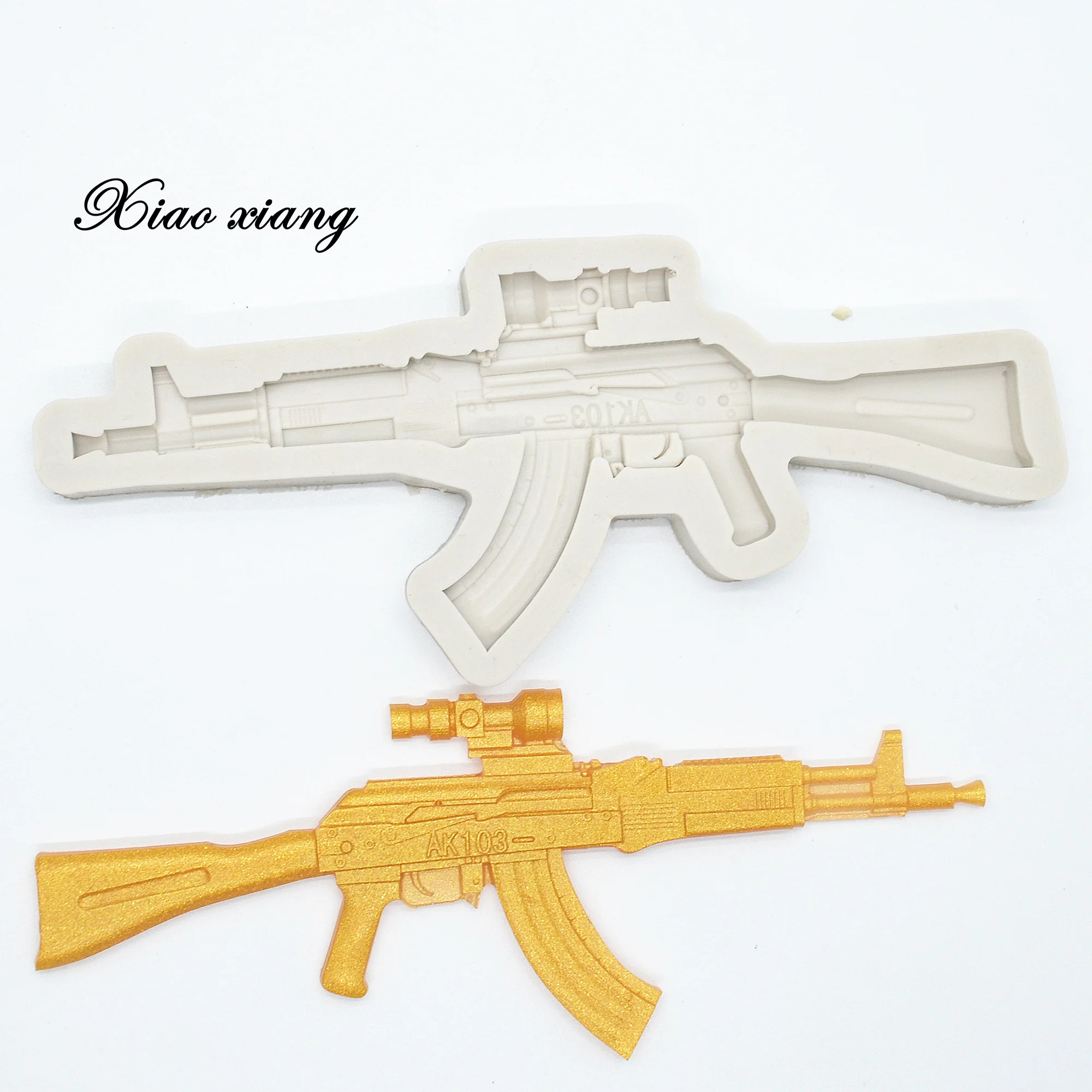 3D пистолет Luyou AK47 из силиконовой смолы формы для помадки инструменты украшения
