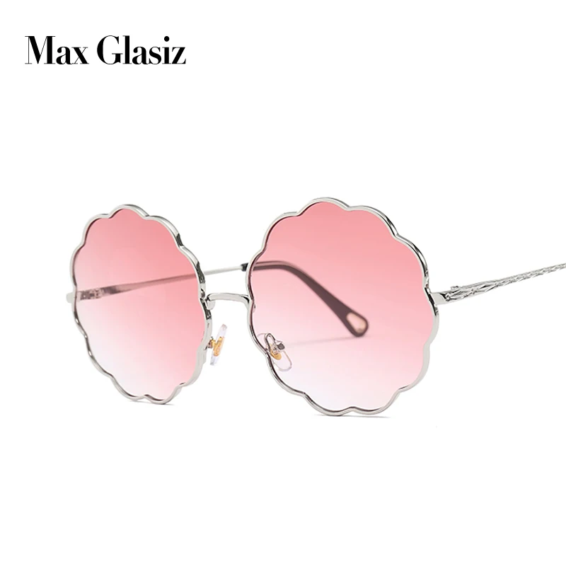 Max Glasiz Новое поступление хит продаж трендовые Круглые Солнцезащитные очки для