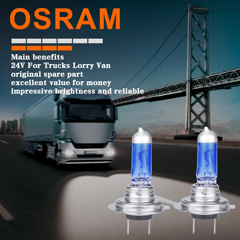 Osram 24V грузовик H7 62250T X 100W PX26d 4000K противотуманная лампа дальнего и ближнего света