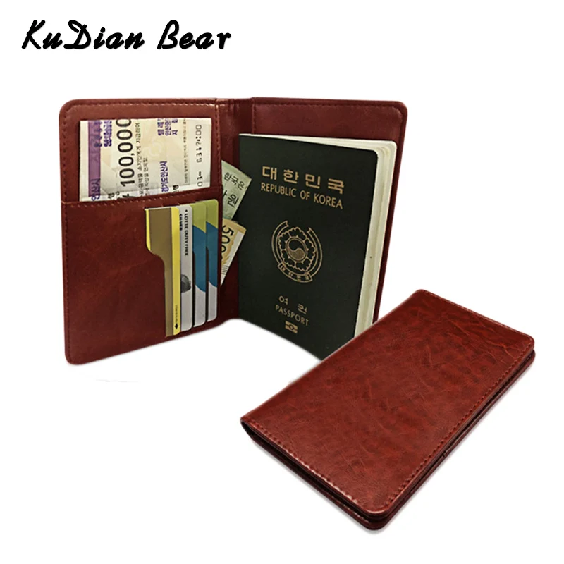 Обложка KUDIAN BEAR из искусственной кожи для паспорта дорожная кредитница женский и