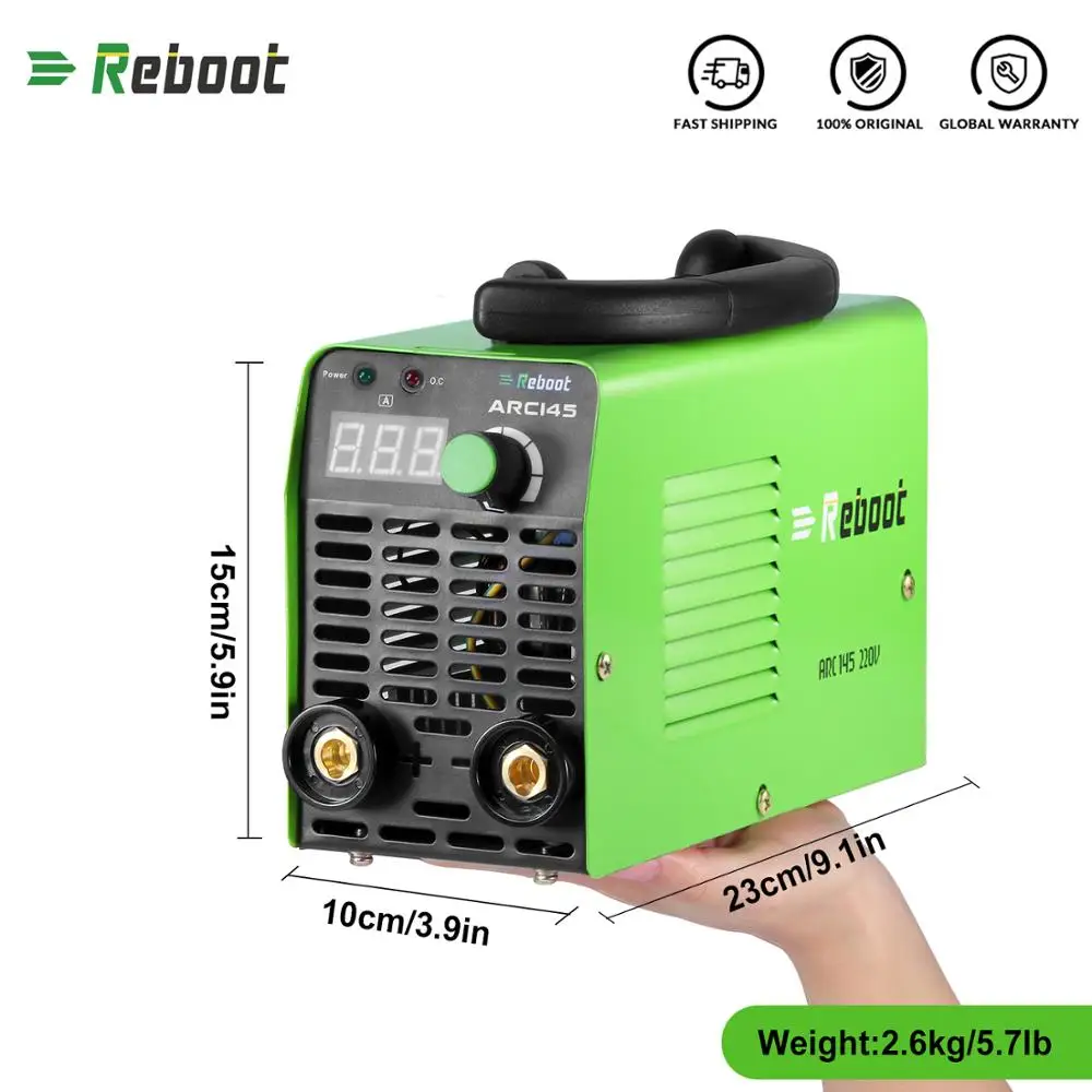 

Reboot Arc Electric Welding Machine 145A AC 220V MMA Inverter Stick Welder Mini Machine 1.6-3.2mm Rods Welding Portable Welder