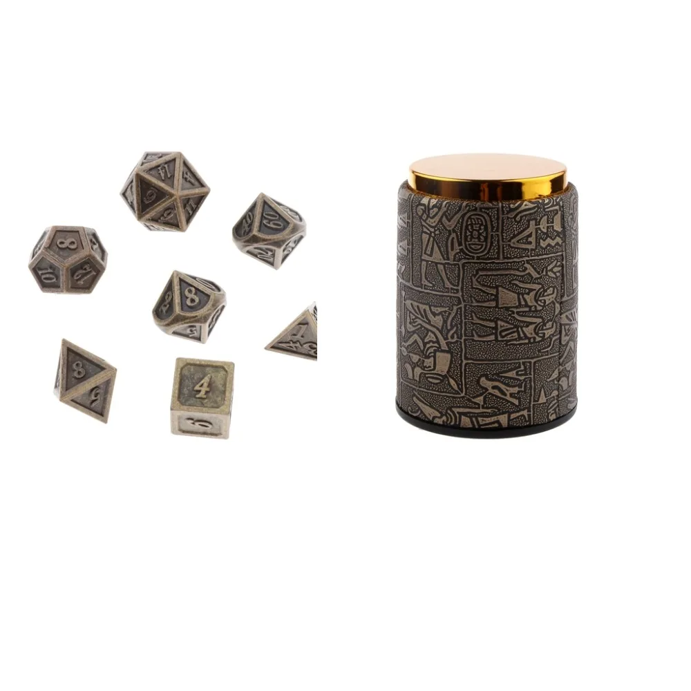 MagiDeal, 7 штук, многогранные кости для подземелий и драконов, D20, D12, D10, D8, D6, D4, настольные игры+ вечерние кубики