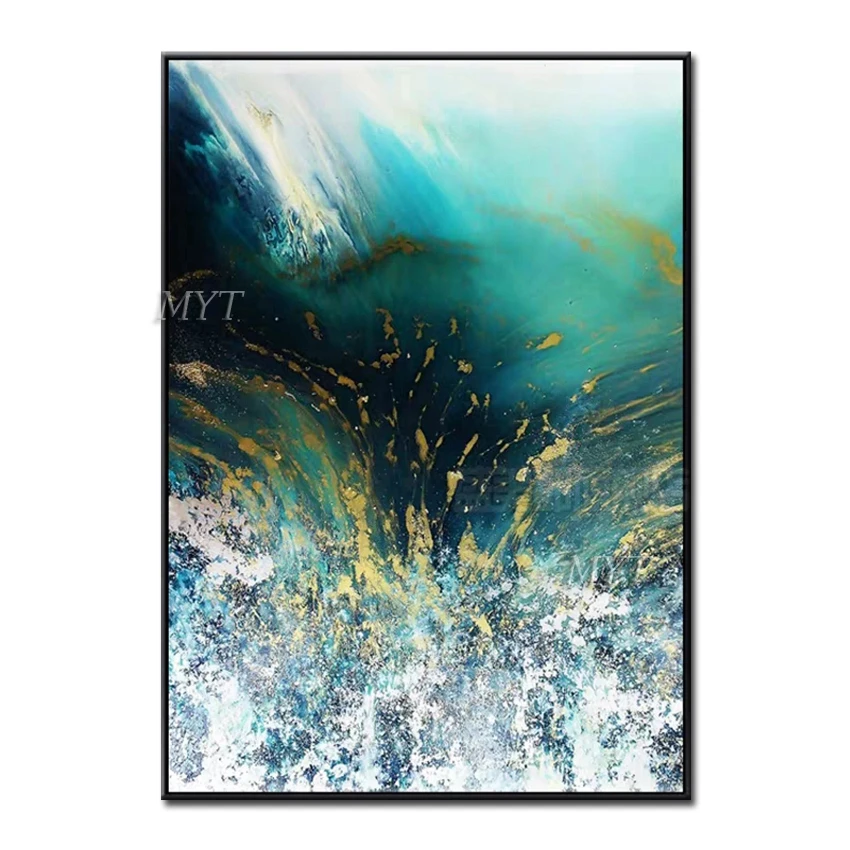 

Large Size Oil Painting Modern Paintings Art Abstract Green Hand Painted Canvas Painting Art For Home Decor Wall Art Unframed