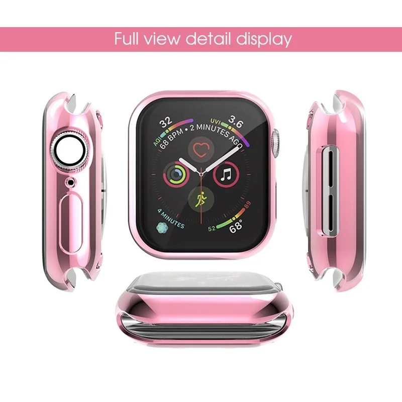 Чехол Fundas для Apple Watch Series 4 3 2 1 защита экрана 44 мм 42 40 38 м Мягкий бампер из ТПУ