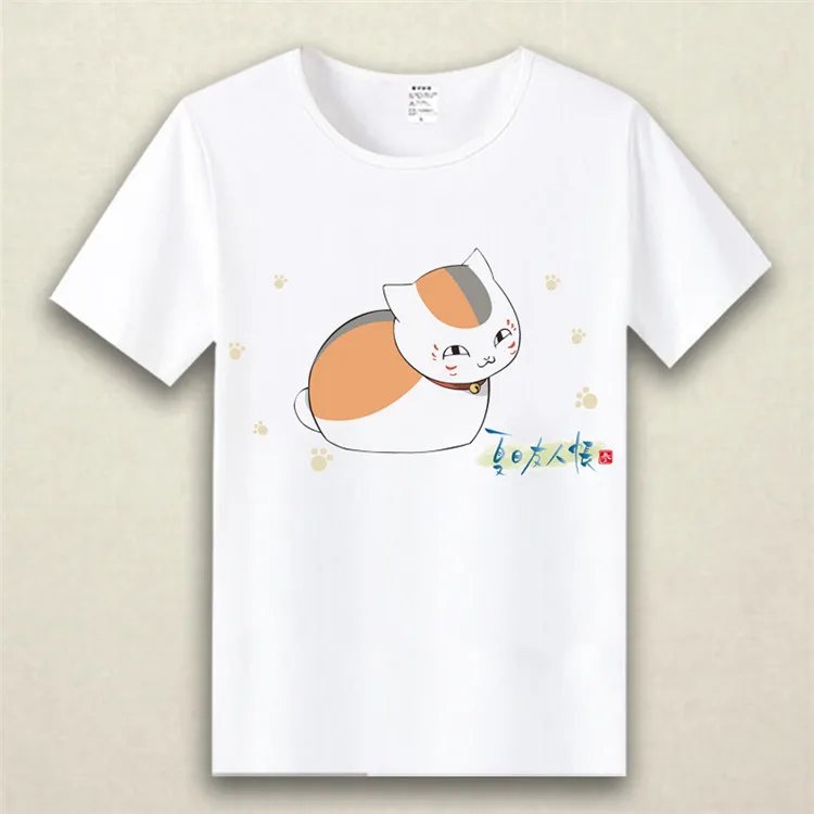 Футболка для косплея по мотивам аниме Нацумэ Yujincho летняя футболка с принтом