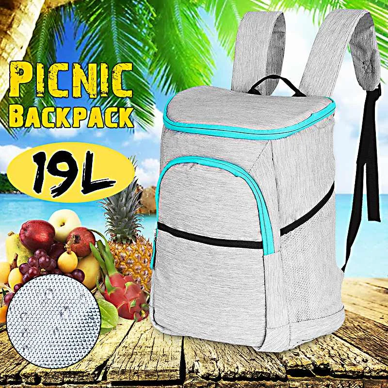 19L изолированный охлаждающий рюкзак унисекс из ткани Оксфорд рюкзаки для пикника